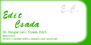 edit csada business card